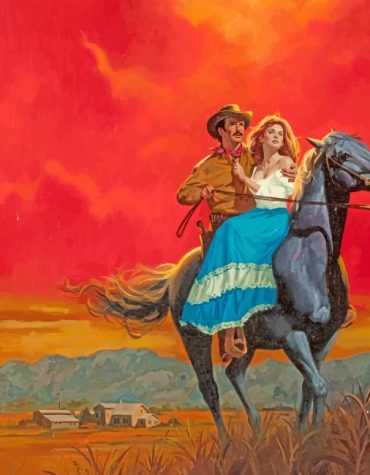 Western Romance Couple Paint By Numbers