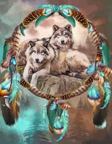Dreamy Wolves Paint By Numbers