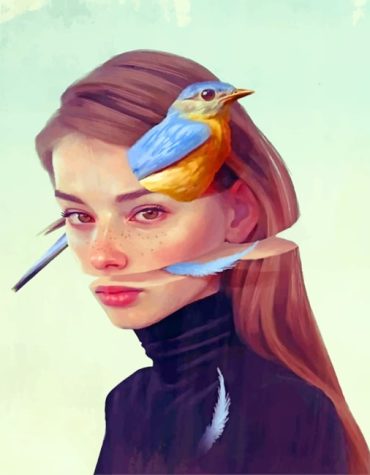 Bird and Woman Paint By Numbers