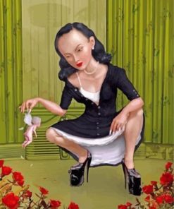 Cherub and Woman Paint By Numbers