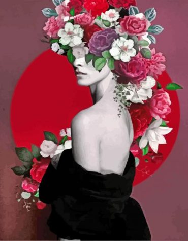 Floral Woman Paint By Numbers