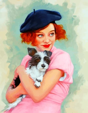 Woman and Puppy Companionship Paint By Numbers
