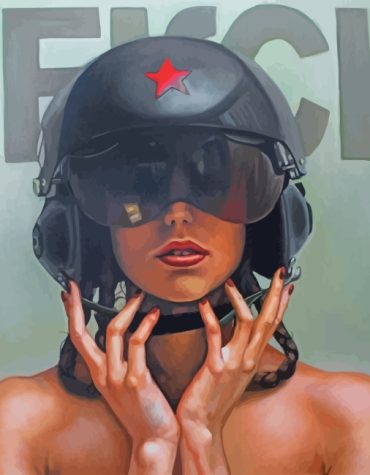 Motorbike Lady Paint By Numbers