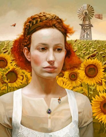 Sunflower Woman Painting Paint By Numbers