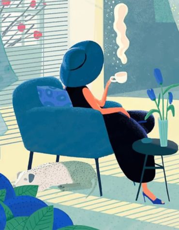 Woman Sipping Coffee Paint By Numbers