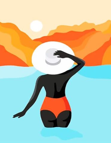 Sunlit Beach Woman Paint By Numbers