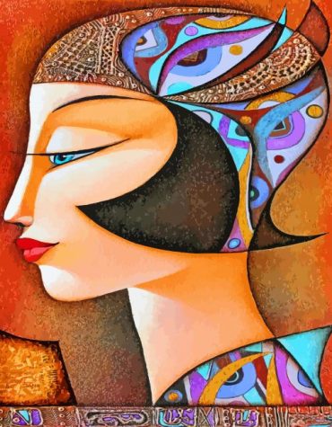 Deco Lady Elegant Side Profile Paint By Numbers