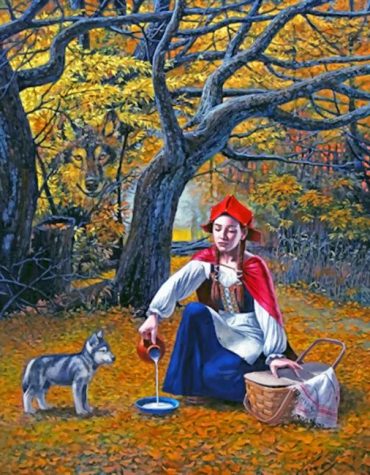 Red Riding Hood Fantasy Paint By Numbers