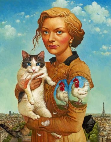 Cat and Woman Bonding Paint By Numbers