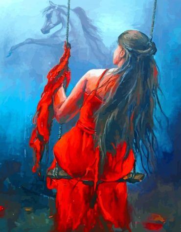 Woman on Swing Paint By Numbers