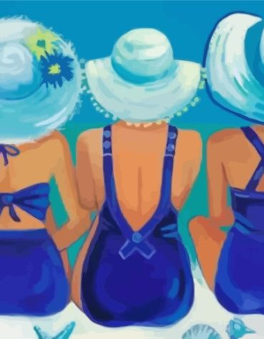 Summer Beach Women Paint By Numbers