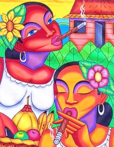 Women Smoking African Art Paint By Numbers