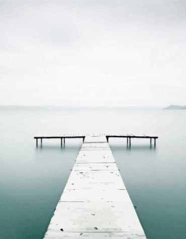 Lake Landscape Wooden Bridge Paint By Numbers