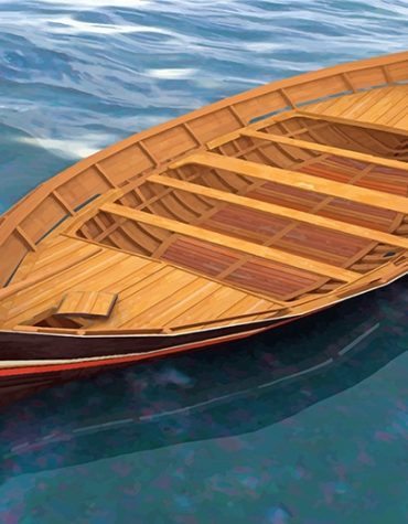 Wooden Boat Sailing Paint By Numbers