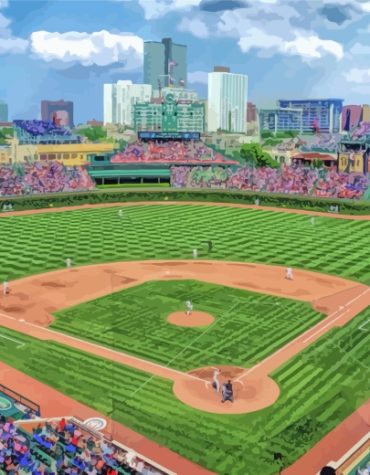 Chicago Cubs Wrigley Field Paint By Numbers