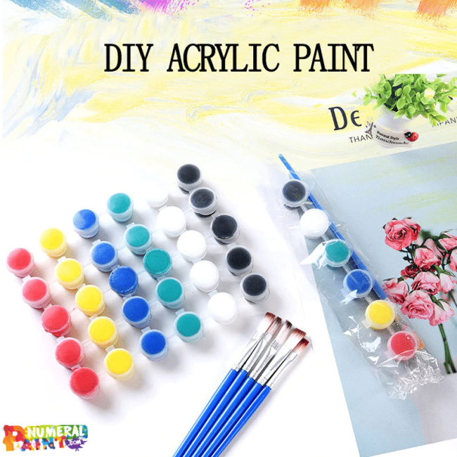 6-8 Acrylic Paint Kit Paint By Numbers