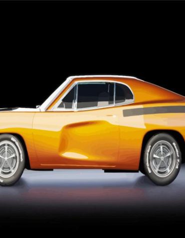 Classic 70s Yellow Car Paint By Numbers