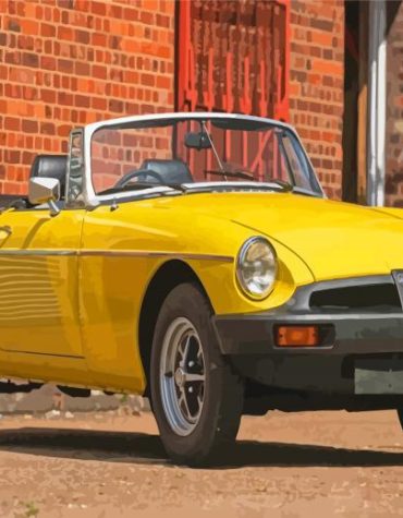 Classic Yellow Mg Roadster Paint By Numbers