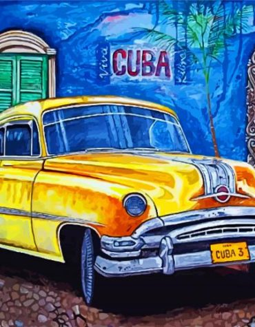 Yellow Cuban Car Paint By Numbers