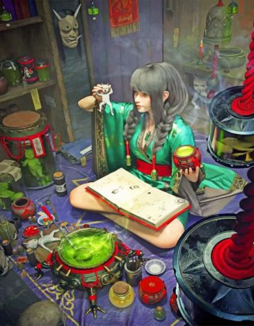Asian Witch Woman Paint By Numbers