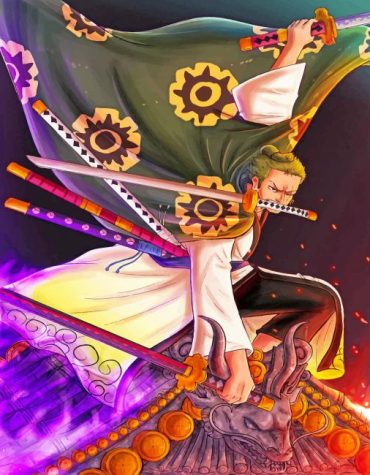 Zoro Roronoa Anime Paint By Numbers